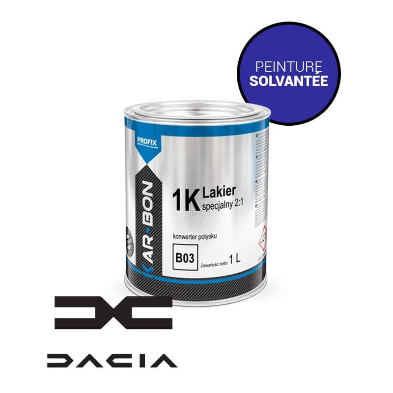 Peinture Base mate solvantée à vernir en pot pour Dacia