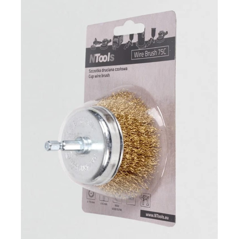 Brosse rotative d’ébavurage métallique pour perceuse