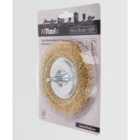 Brosse métallique sur tige pour enlever la rouille – 100mm