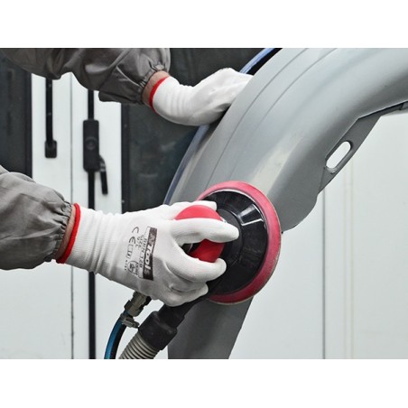 Gants de travail Ntools blancs en polyester-nylon pour carrossiers, mécaniciens et nettoyage