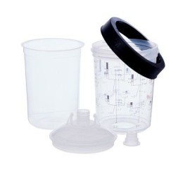 Godets De Mélange Peinture 400ml - Avec 10 Doublures, 10 Couvercles Et 5 Bouchons, Pour Carrosserie Et Peinture