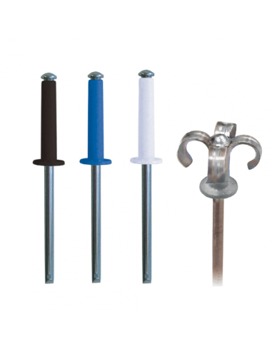 Rivets Blancs pour Plaque Immatriculation - Made in France