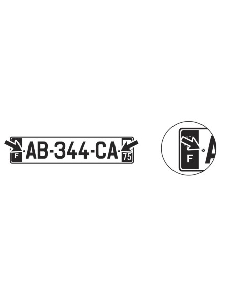 Rivets pour Plaque Immatriculation noirs 250 pcs - Degometal