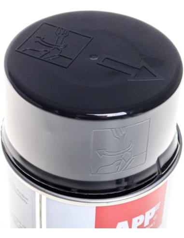 Bombe de peinture noir mat et vernis acrylique en Noir Mat de 600 ml - APP Rally Color Spray
