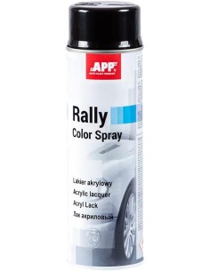 Spray Bombe peinture Noir brillant | Peinture et vernis acrylique | Noir brillant de 600 ml APP Rally Color