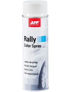 Bombe de peinture Blanche | Peinture et vernis acrylique | Blanc | 600 ml  APP Rally Color Spray