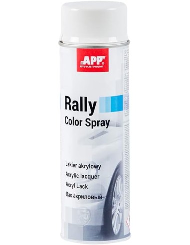 Bombe de peinture Blanche | Peinture et vernis acrylique | Blanc | 600 ml  APP Rally Color Spray