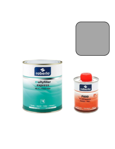 Pack Apprêt acrylique HS 1L en 4:1 très garnissant + Durcisseur 250L – ROBERLO Multyfiller Express – Gris foncé