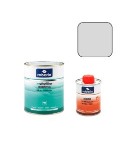 Pack Apprêt acrylique HS 1L en 4:1 très garnissant + Durcisseur 250ML – ROBERLO Multyfiller Express – Gris clair