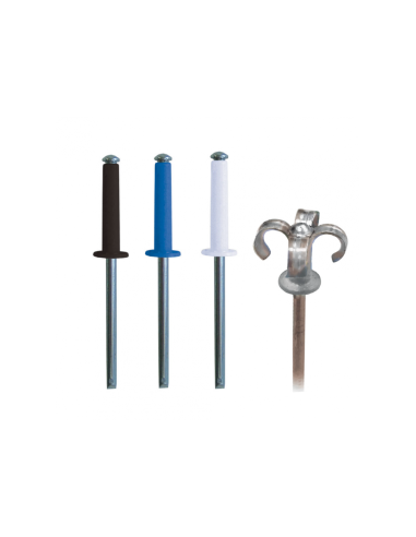 Rivets Blancs pour Plaque d'Immatriculation - Pack de 10 pcs