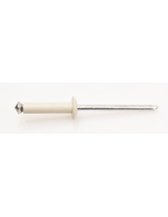 10 Rivets Blancs pour Plaque d'Immatriculation - Degometal