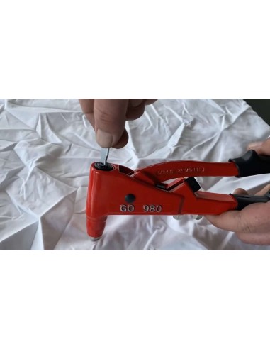 riveteuse manuelle spéciale plaque d'immatriculation - Pince à main GO 980 - Pour rivets Ø 3,2 à 5 mm - Degometal