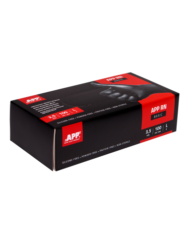 gants jetables en nitrile de couleur noire