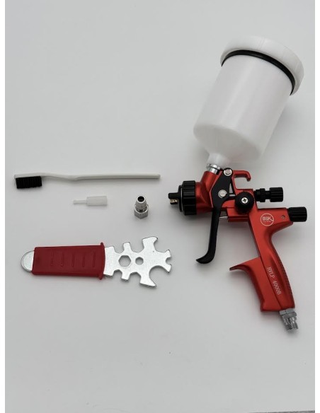 Pistolet Peinture HVLP  rouge - 4000B BLK Factory - Buse : 1.3mm