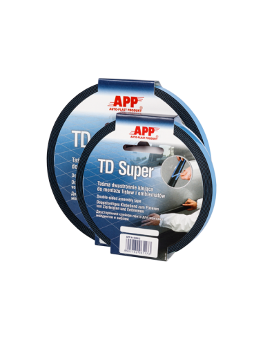 Ruban double face 6mm x 10m pour baguettes de voiture