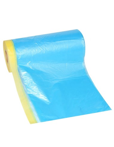 Rouleau de Film de Masquage avec Ruban Adhésif – Protection Rapide pour Peinture Automobile 75 cm x 25m