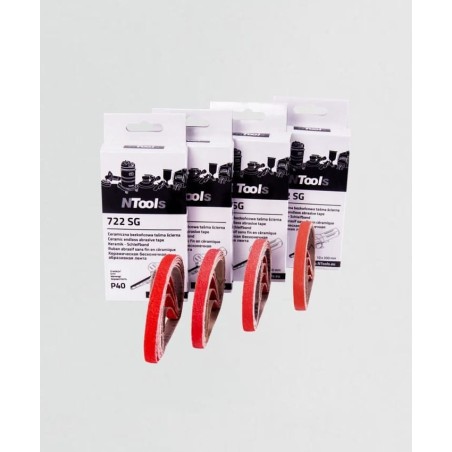 Bande abrasives céramique -10 x 330 mm- NTOOLS 722 SG 10 pcs Bande abrasives céramique -10 x 330 mm- NTOOLS 722 SG 10 pcs