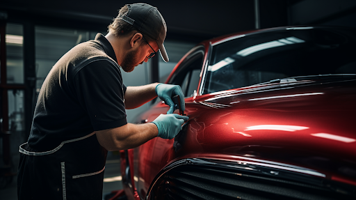 Préparation d'une carrosserie automobile avant réparation